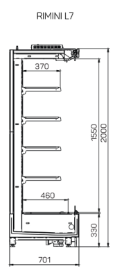 Стеллаж охлаждаемый CRYSPI RIMINI L7 2500